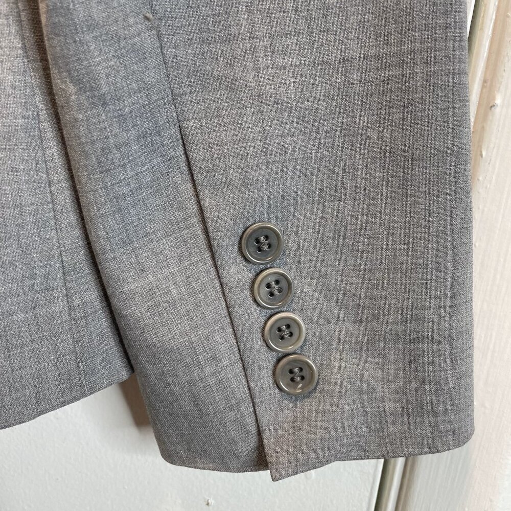 BCBGMaxazria Womens Blazer / Jacket Size 4 Gray Speckled Long Sleeve - Picture 4 of 16